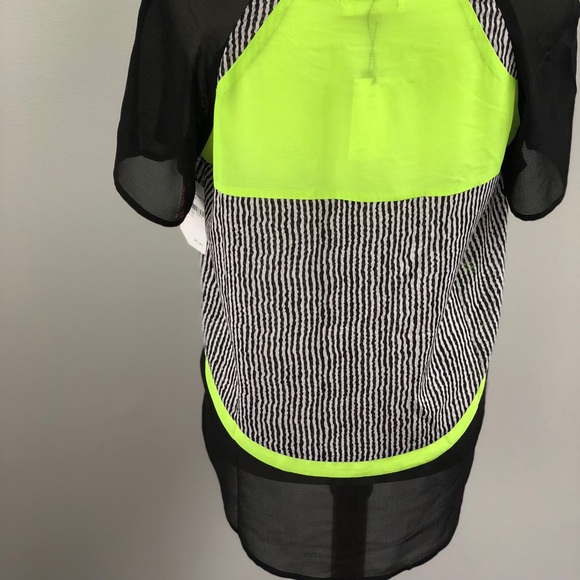 sugar+l!ps • NWT sheer black, white & neon tee - Picture 4 of 6